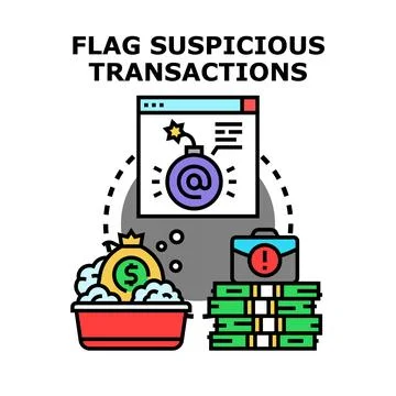 Financial activity security, detecting fraudulent online transactions Stock Illustration