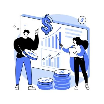Financial adviser abstract concept vector illustration. Stock Illustration