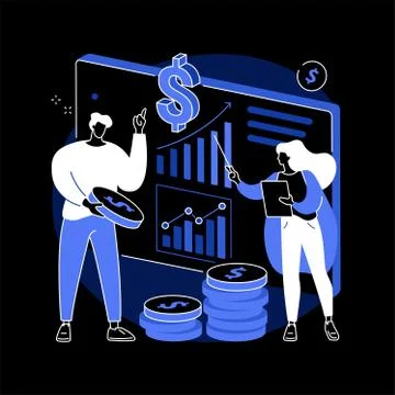 Financial adviser abstract concept vector illustration. Stock Illustration
