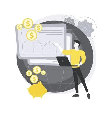 Financial adviser abstract concept vector illustration. Stock Illustration
