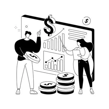 Financial adviser abstract concept vector illustration. Stock Illustration