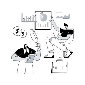 Financial adviser abstract concept vector illustration. Stock Illustration