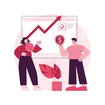 Financial adviser abstract concept vector illustration. Stock Illustration