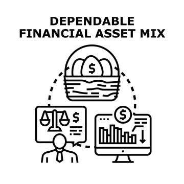 Financial advisor creating dependable asset mix strategy イラスト素材