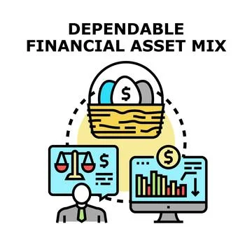 Financial advisor creating dependable asset mix strategy イラスト素材