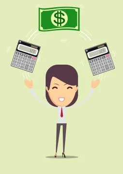 Financial advisor. Vector, flat illustration Stock Illustration