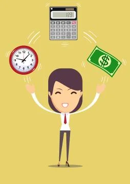 Financial advisor. Vector, flat illustration Stock Illustration