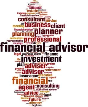 Financial advisor word cloud Stock Illustration
