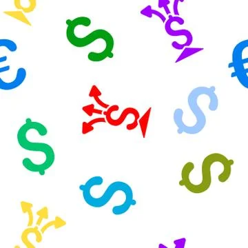 Financial Aggregator Flat Vector Seamless Pattern Stock Illustration