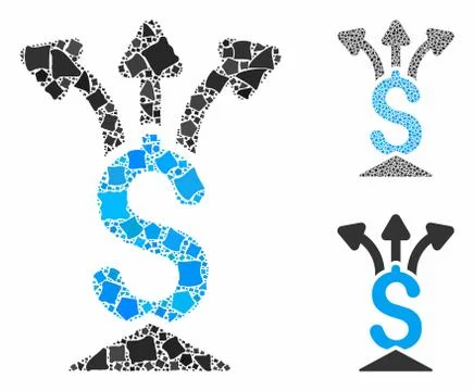 Financial aggregator Mosaic Icon of Bumpy Pieces Illustrazione stock