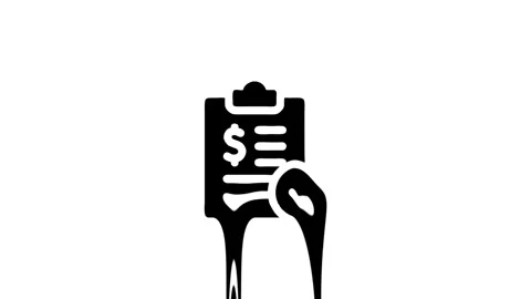 Financial Agreement With Leaf Icon on White Background Stock Footage 327761602