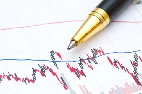 Financial analysis background Stock Photos