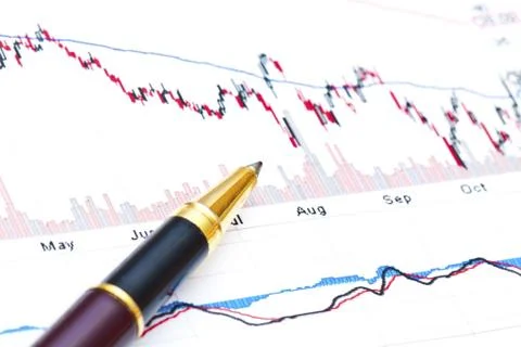 Financial analysis background Stock Photos