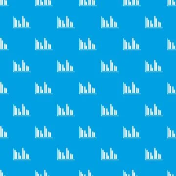 Financial analysis chart pattern seamless blue Illustrazione stock