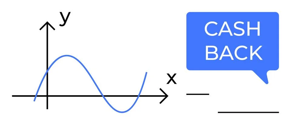 Financial Analysis Concept with Graph and Cash Back Icon Economic Data Insigh Stock Illustration