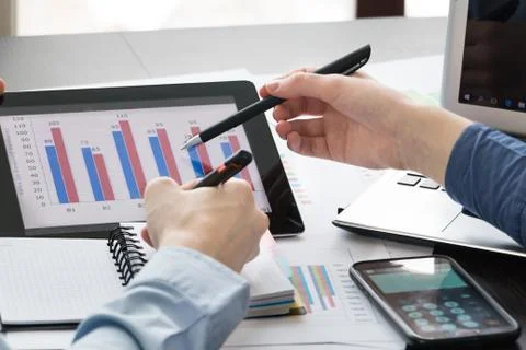 Financial analysis Stock Photos