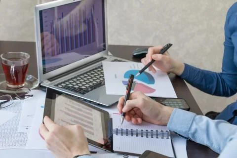 Financial analysis Stock Photos