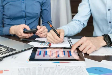 Financial analysis Stock Photos