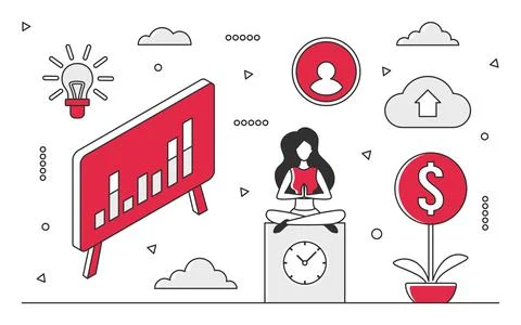 Financial analysis report Иллюстрация