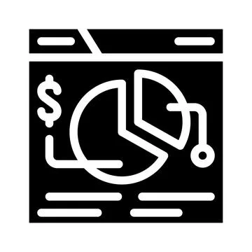 Financial analysis seo optimization glyph icon vector illustration Stock-Illustration