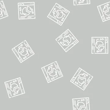 Financial analysis seo optimization line vector seamless pattern Stockillustratie