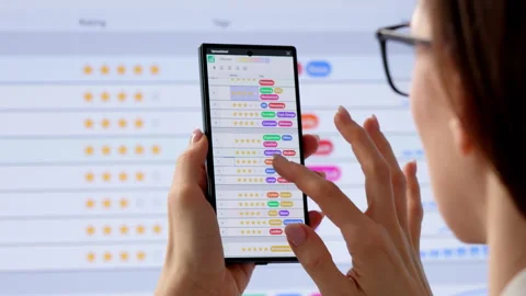 Financial Analyst Working On Spreadsheet Data Using Computer Stock Footage 330254107