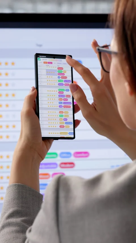 Financial Analyst Working On Spreadsheet Data Using Computer Stock Footage 331524515