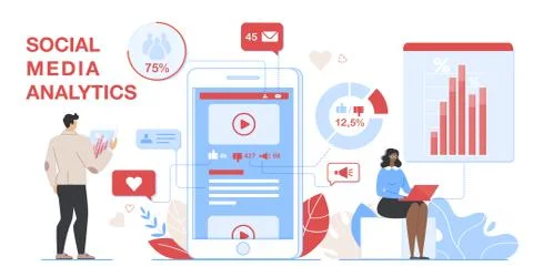Financial Analytic Company Working Process Office Stock Illustration