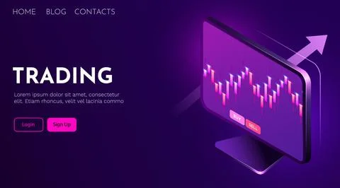 Financial analytics concept. Candlestick chart trading. Business application Stock Illustration