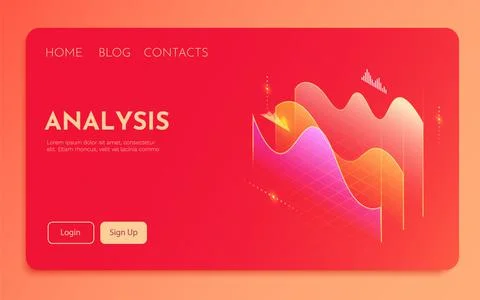 Financial analytics concept. Chart trading. Business application template. 스톡 일러스트