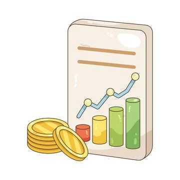 Financial analytics Stock Illustration