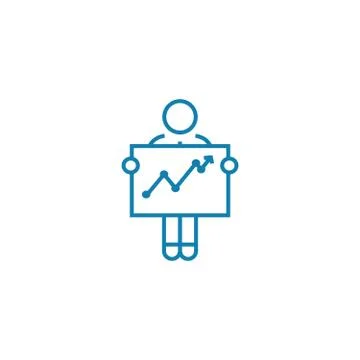 Financial analytics linear icon concept. Financial analytics line vector sign Stock Illustration