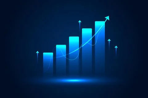 Financial Analytics Success Concept Ilustración de archivo
