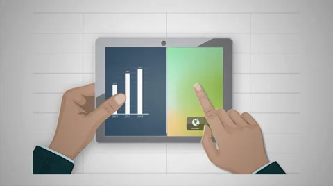 Financial analytics on your tablet Stock-Footage 38509921