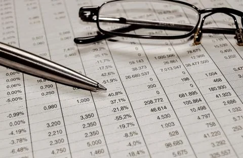 Financial Analyzing Balancing The Accounts Stock Photos