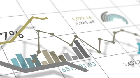 Financial And Charts Loop Stock Footage 43527557