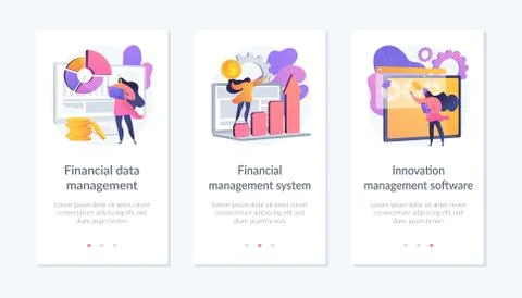 Financial and IT data software app interface template. Stock Illustration