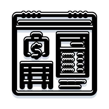 Financial application form icon with dollar sign Stock Illustration