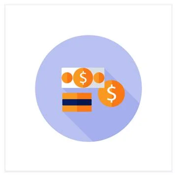 Financial assets flat icon 스톡 일러스트