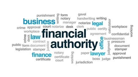 Financial authority animated word cloud, text design animation. Stock Footage 80822758