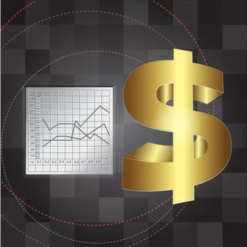 Financial background with dollar Stock Illustration