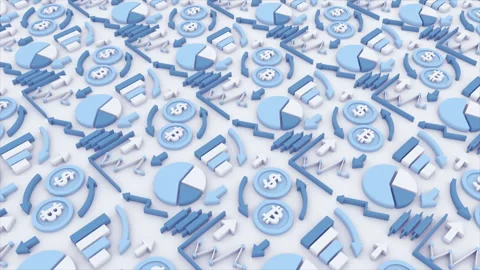 Financial background pattern with icons Stock Footage 271179751