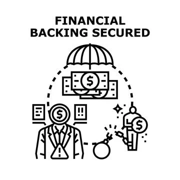 Financial backing securing future and debt relief Stock Illustration