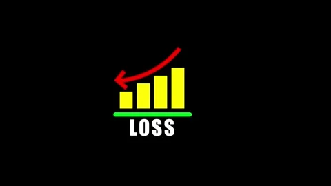 Financial Bar Chart Graph Showing Decline and Loss with Red Arrow in Dramat.. Vídeos de archivo 342698837