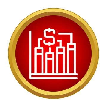 Financial bar graph chart showing market analysis Stock Illustration