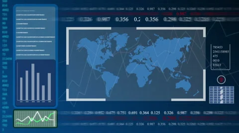 Financial Blue Stock Footage 2412196