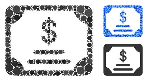 Financial Bond Mosaic Icon of Circles 스톡 일러스트
