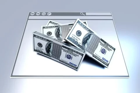 Financial browser. Stock Illustration