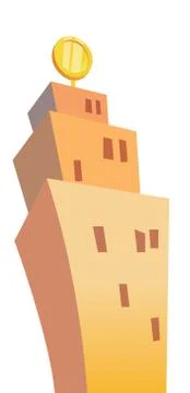 Financial building Stock Illustration