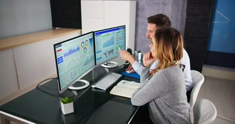 Financial Business Analytics Data Dashboard Stock Footage 224962008